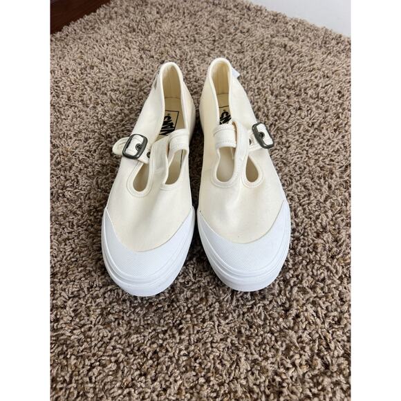 Vans Mary Jane T Strap Wimn’s 10 Canvas Cream Sneakers Men’s 8.5 - Picture 7 of 9